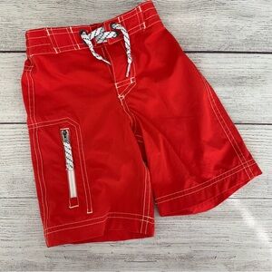 Hanna Andersson Red Swim Trunks size 90